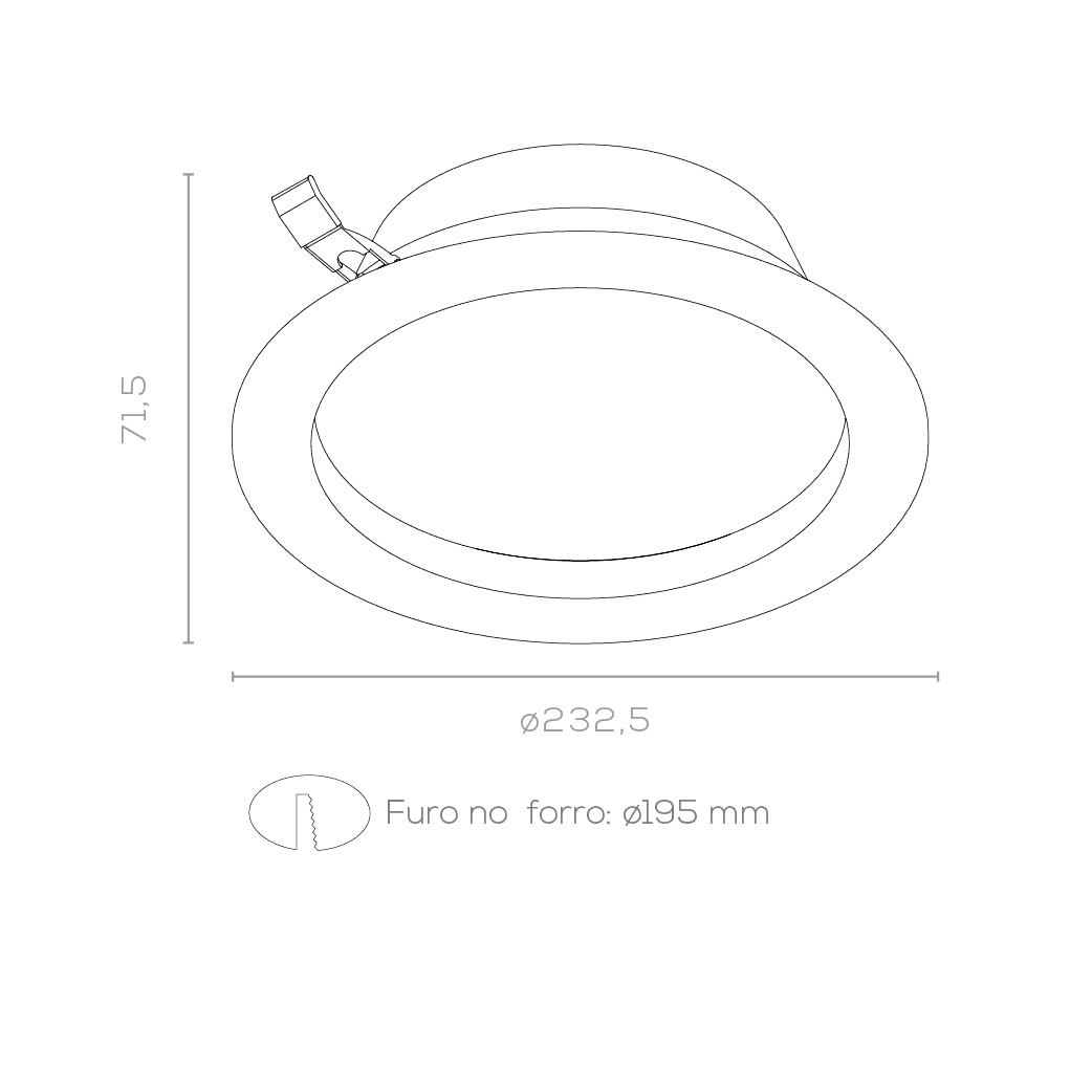Luminária de embutir  Top 230 - Imagem 2