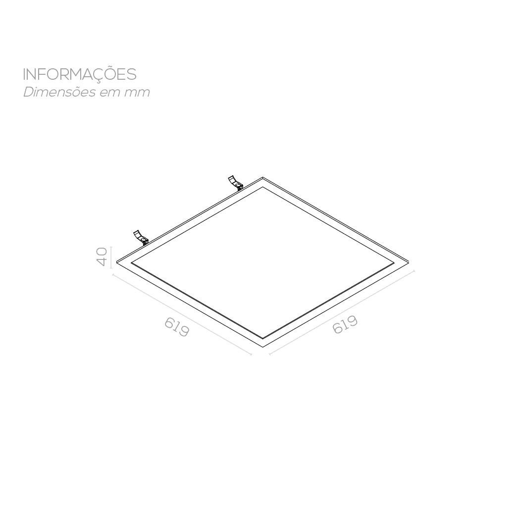 Luminária de embutir  Painel LED Quad EB - Imagem 3