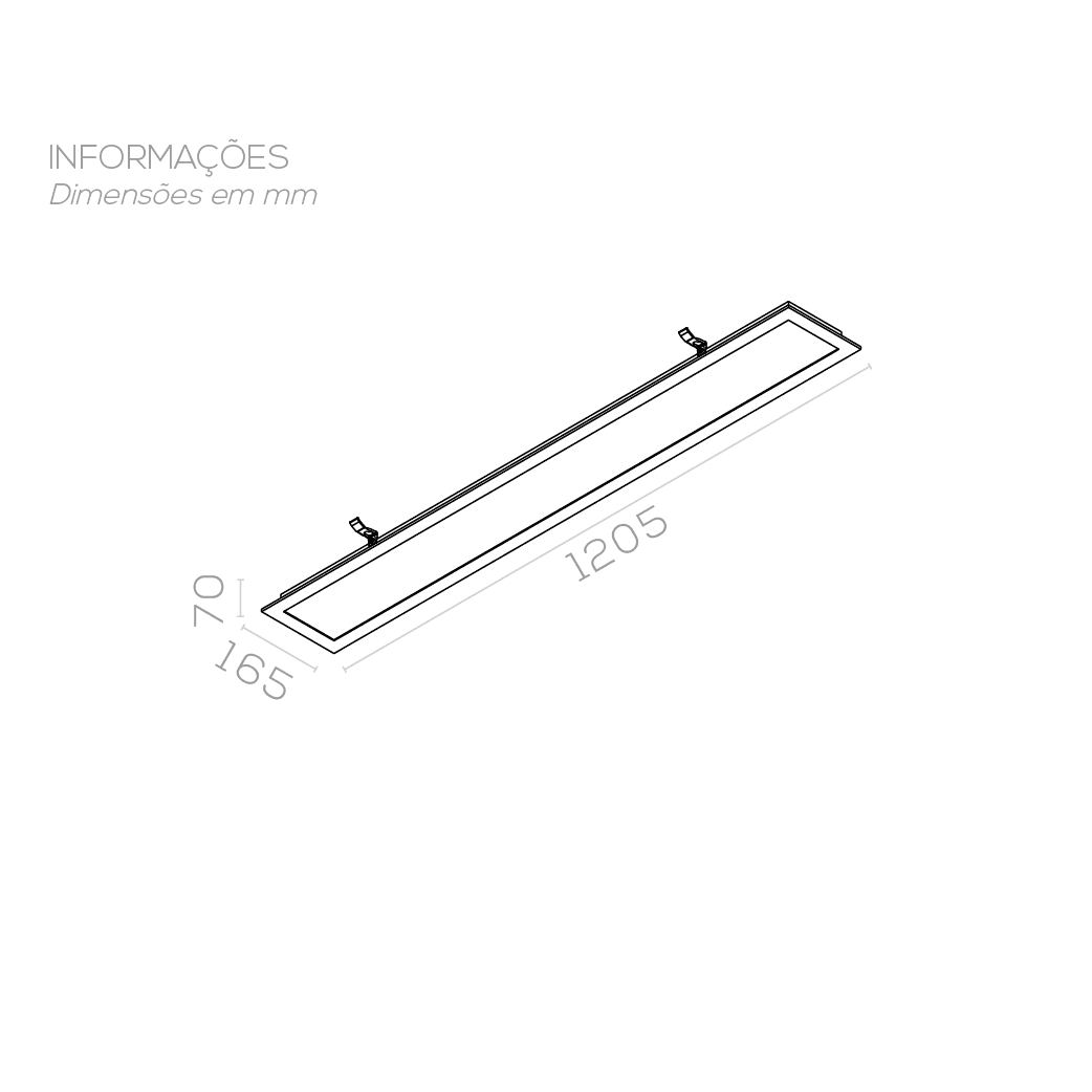Luminária de embutir  Painel LED Ret EB - Imagem 2