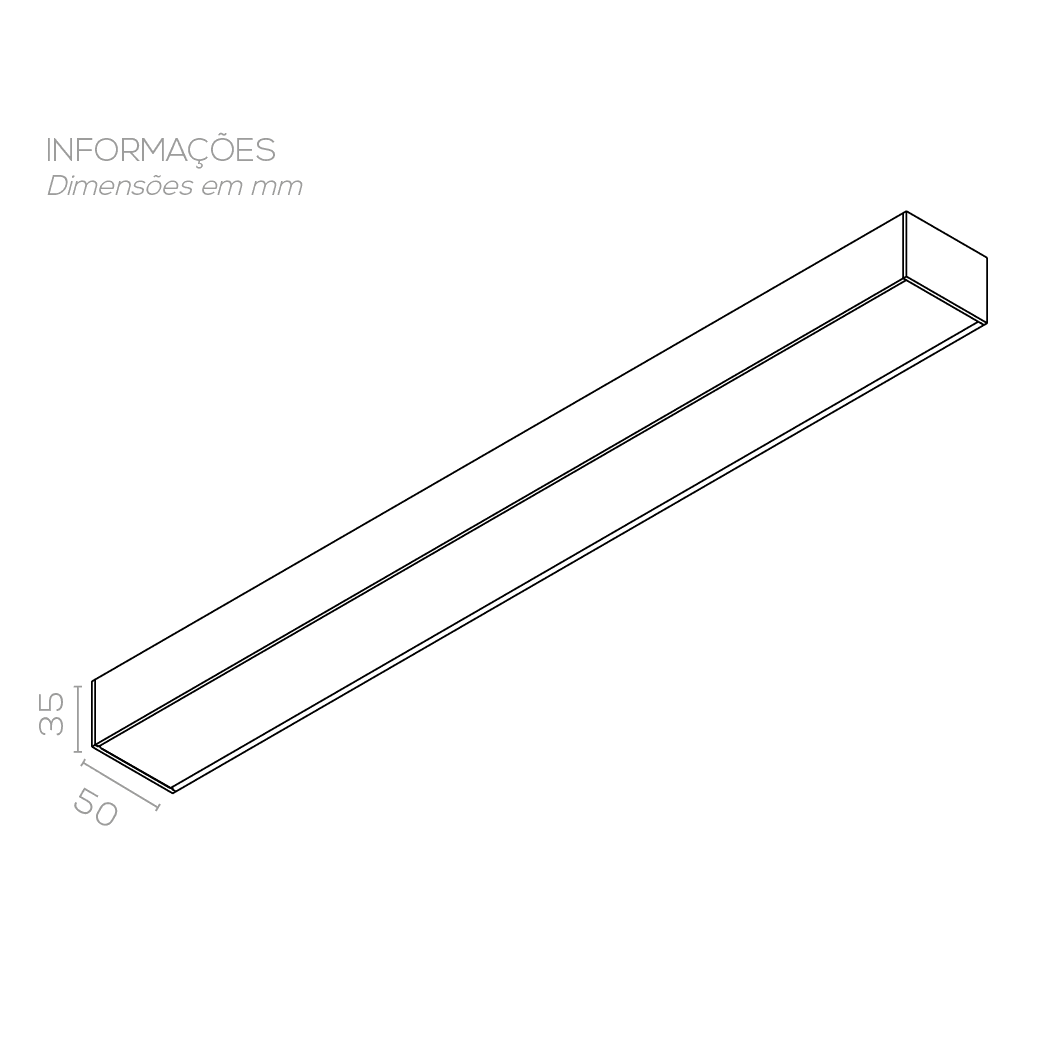 PERFIL LED P5035SB - Imagem 2